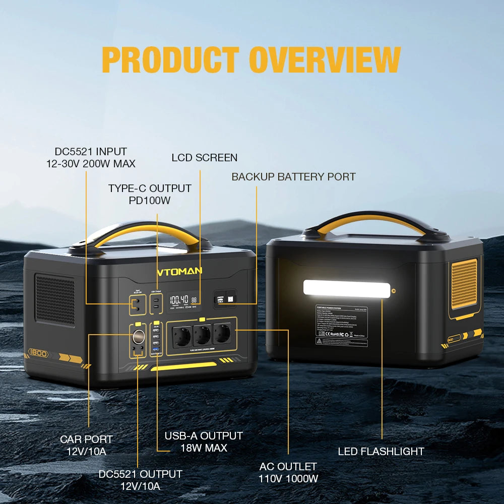 VTOMAN JUMP 2200 Portable Solar Power Station