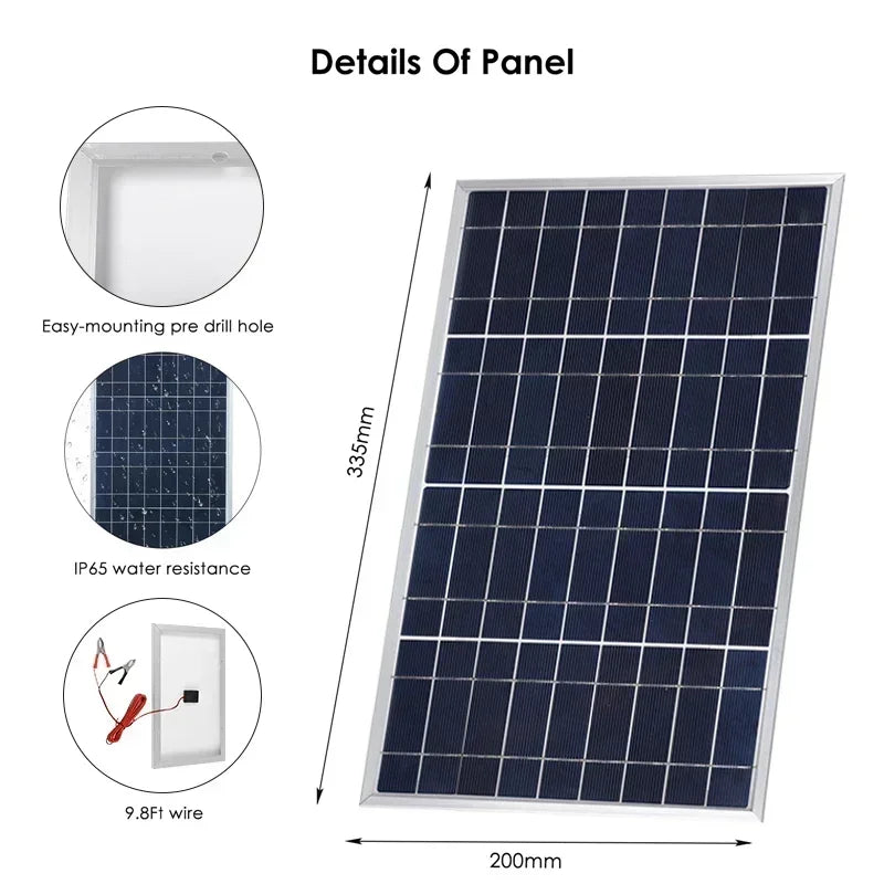 600W 12V Portable Polycrystalline Solar Panel