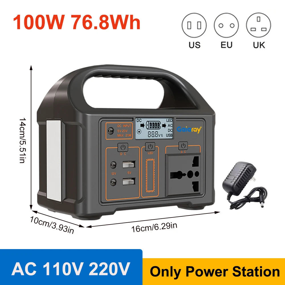 300W/500W Portable Solar Power Station – 460Wh