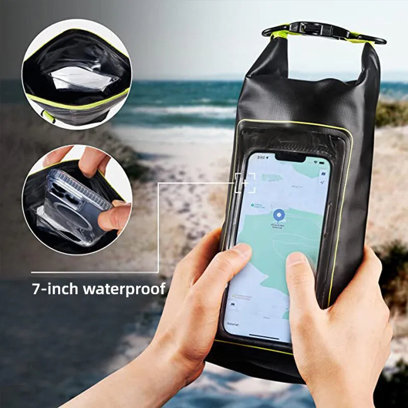 2L/5L Waterproof Dry Bag with Touchscreen Window