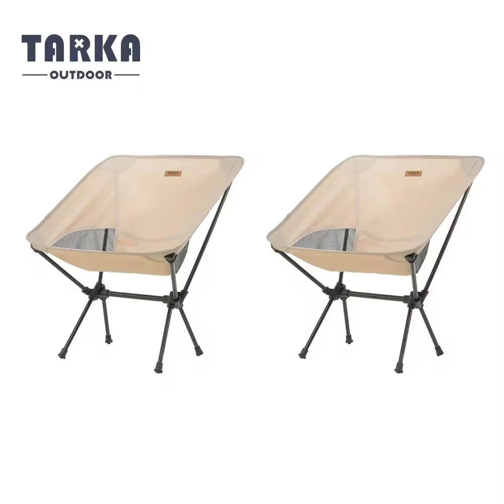 TARKA 2PCS Foldable Lightweight Camping Chairs