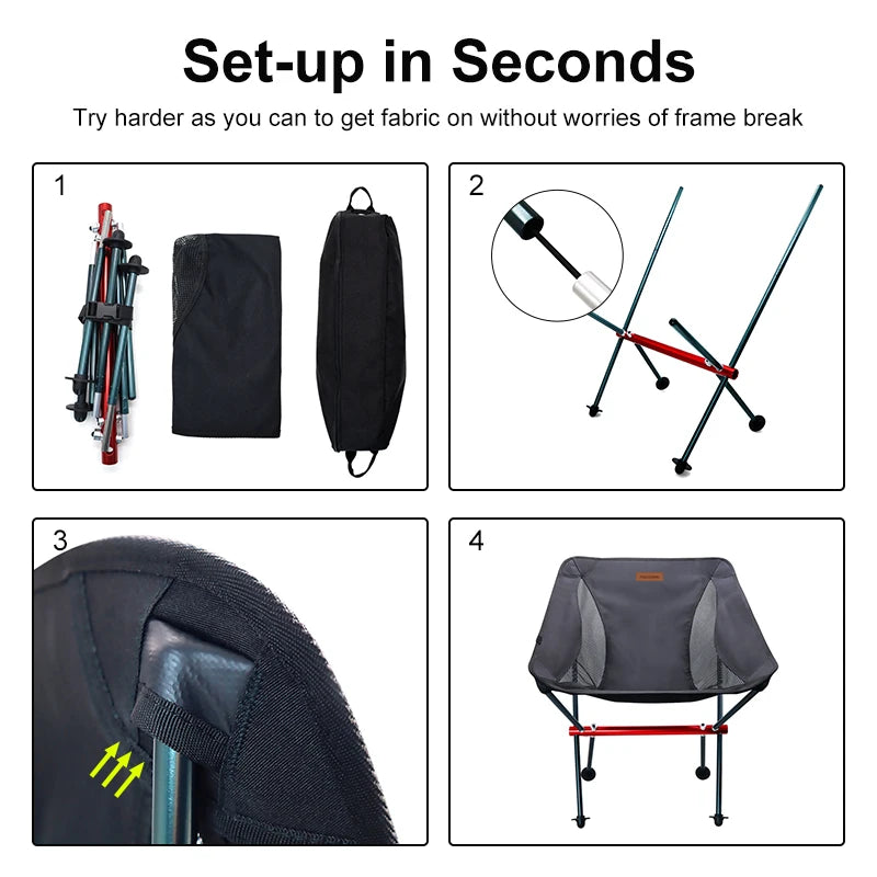 PACOONE Ultralight Folding Camping Chair