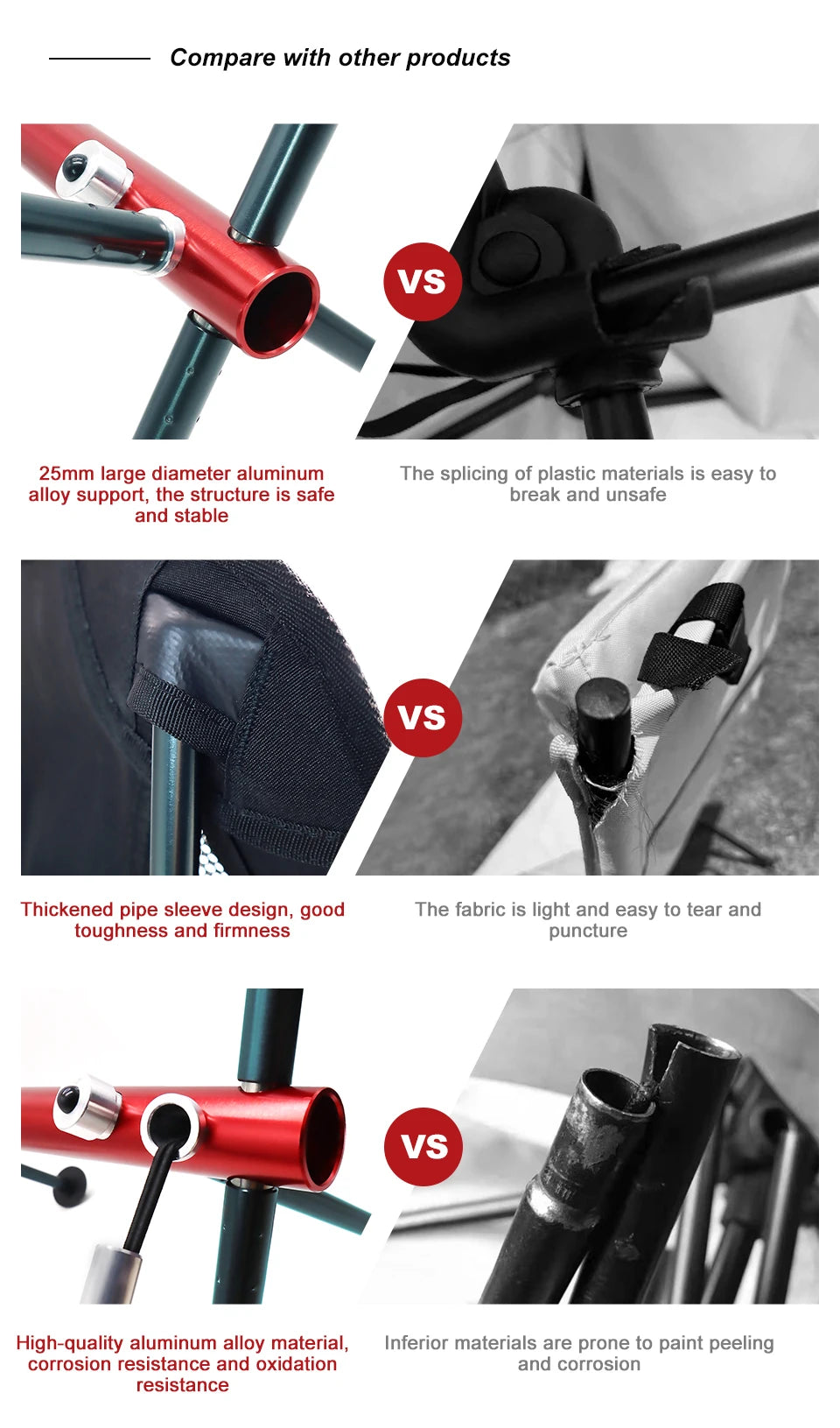 PACOONE Ultralight Folding Camping Chair