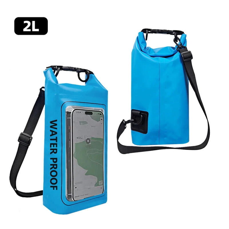 2L/5L Waterproof Dry Bag with Touchscreen Window