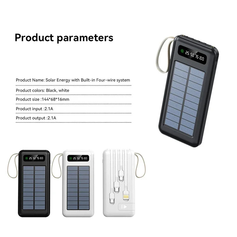 OnePlus 50000mAh Solar Power Bank with Dual USB & Cables
