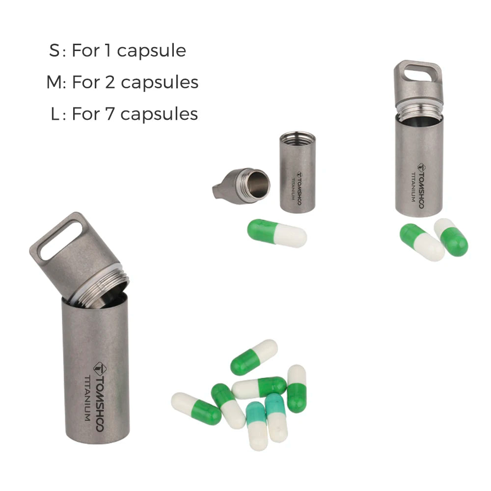 Tomshoo Titanium Waterproof Pill Box