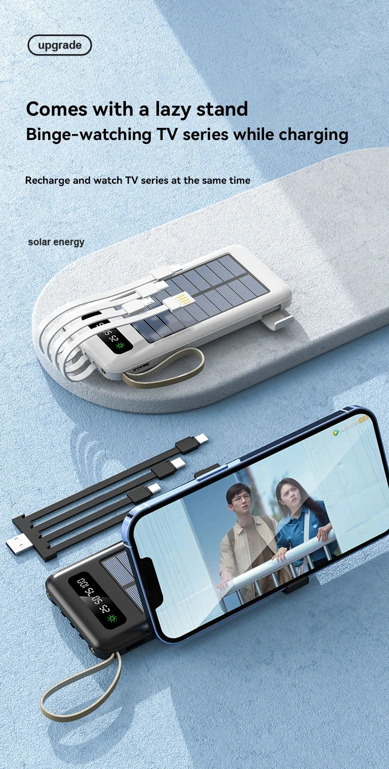 OnePlus 50000mAh Solar Power Bank with Dual USB & Cables