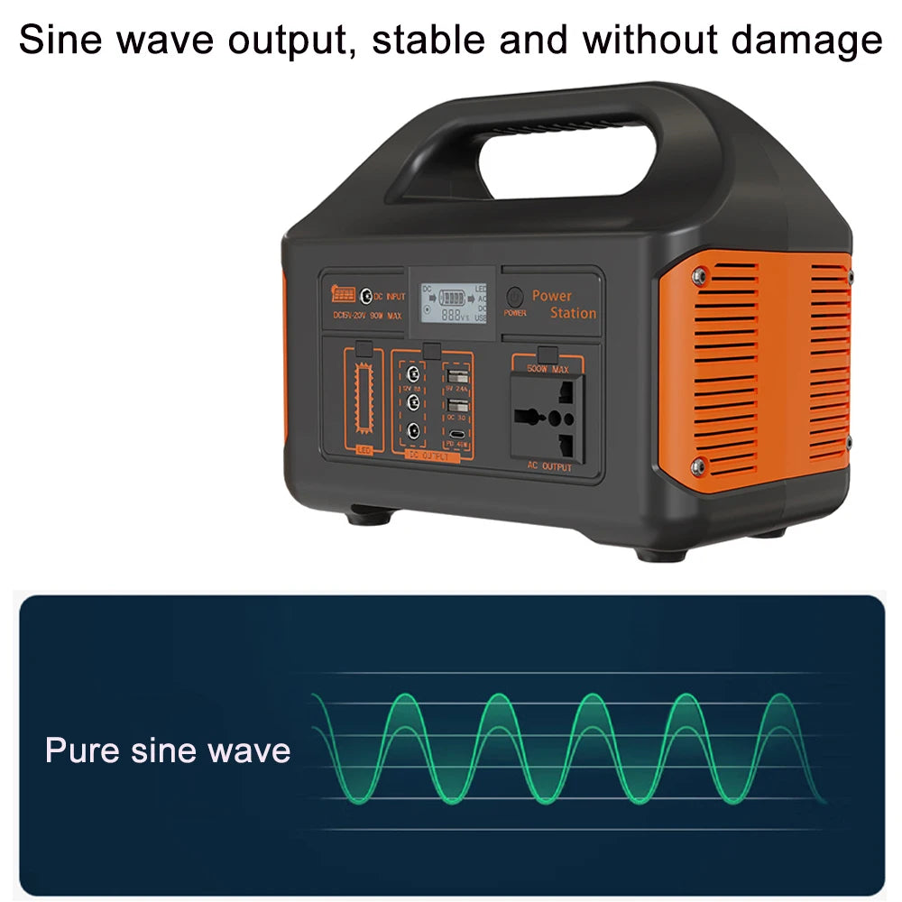 300W/500W Portable Solar Power Station – 460Wh