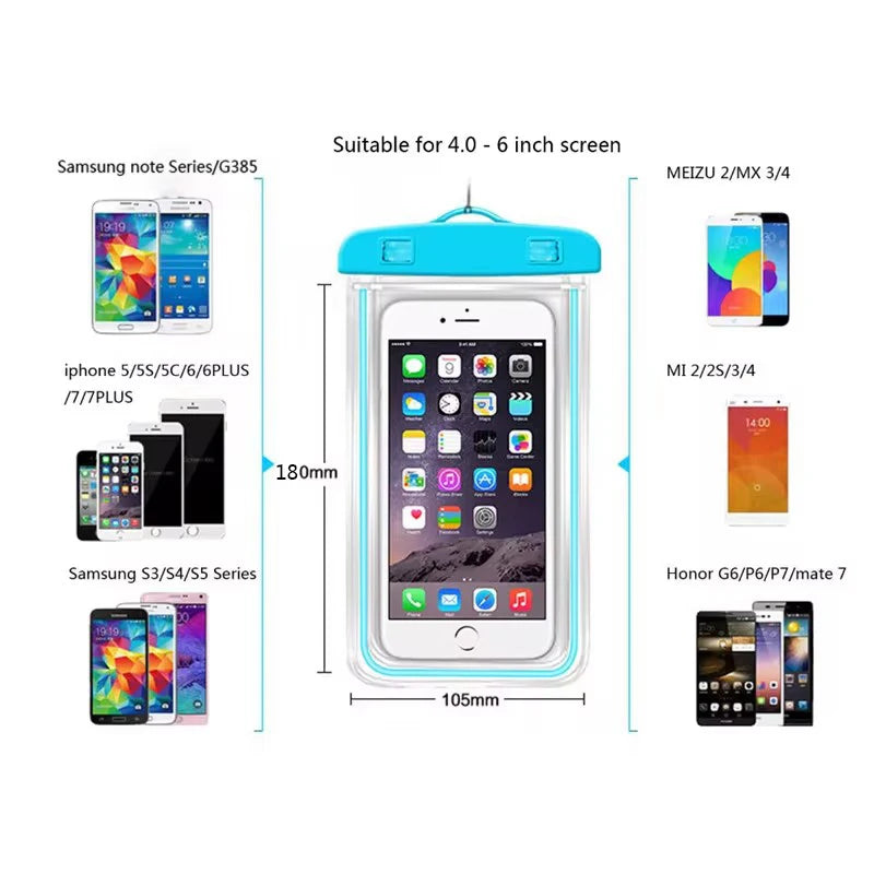 Waterproof Phone Pouch – 6 Inch Dry Bag Case