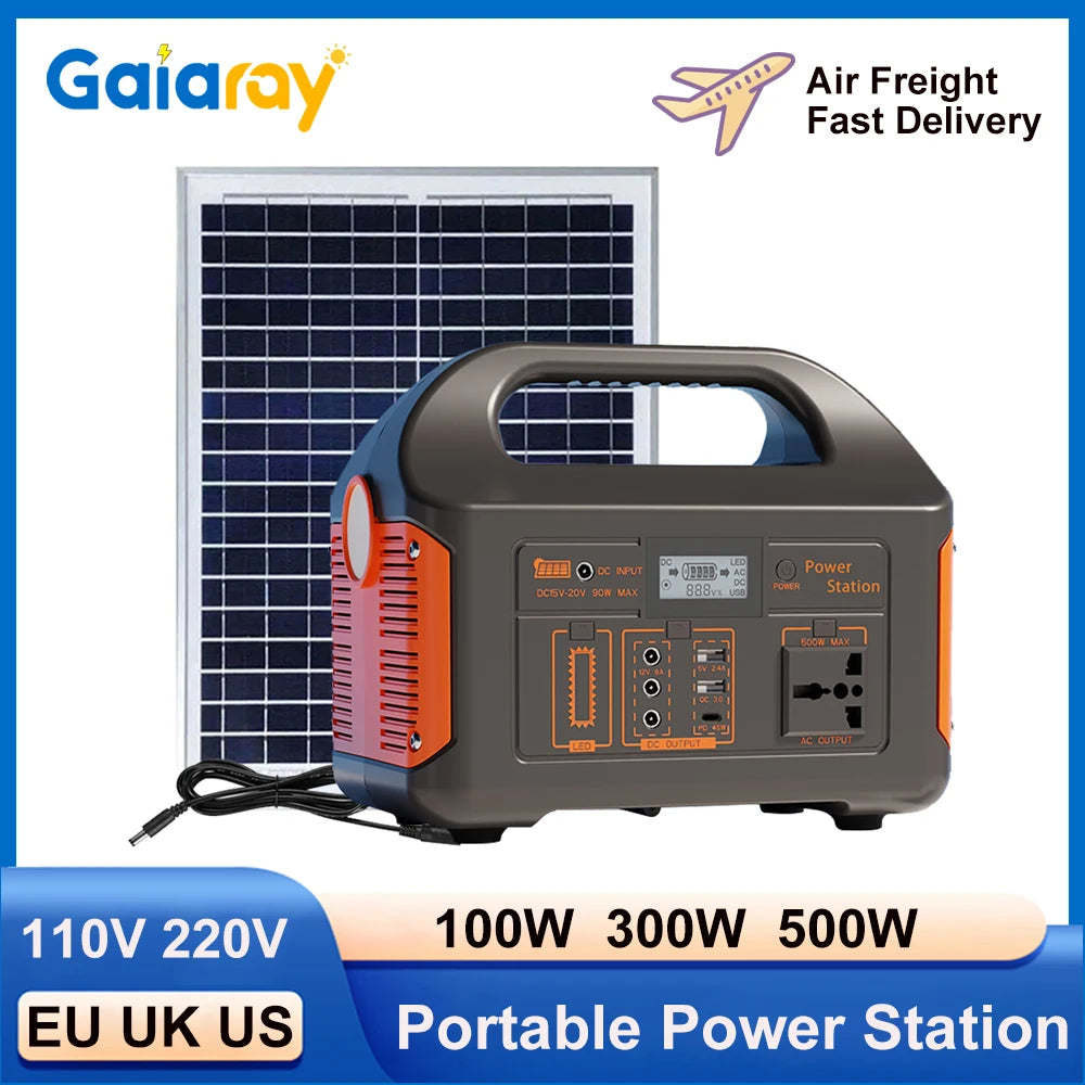 300W/500W Portable Solar Power Station – 460Wh