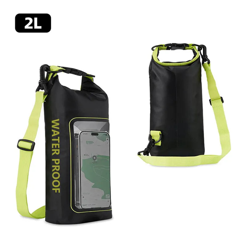 2L/5L Waterproof Dry Bag with Touchscreen Window