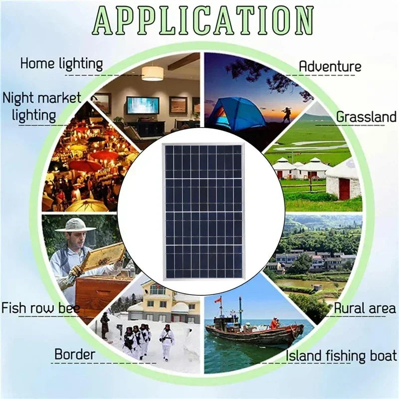 600W 12V Portable Polycrystalline Solar Panel