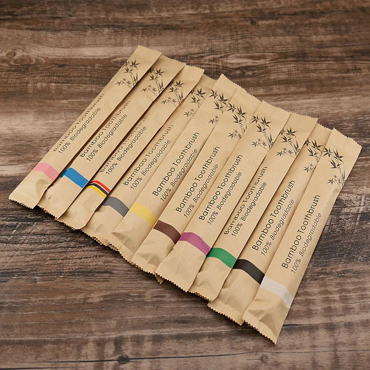 30pcs Eco-Friendly Bamboo Toothbrush Set
