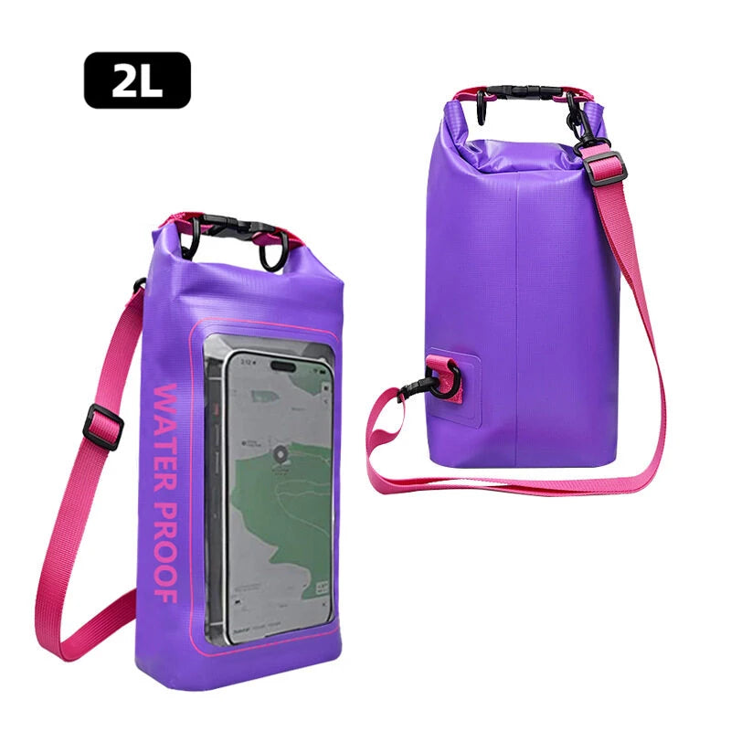 2L/5L Waterproof Dry Bag with Touchscreen Window