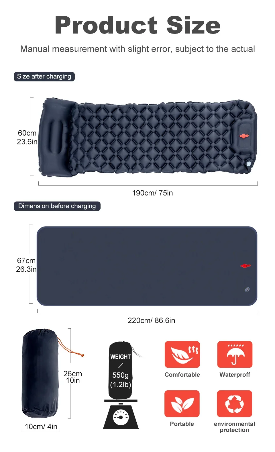 Ultralight Camping Inflatable Air Mattress