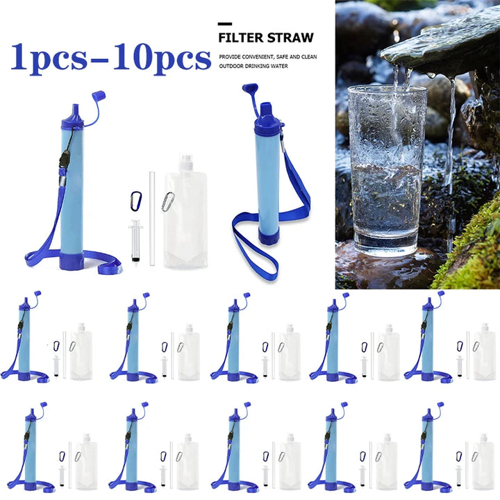 Portable Outdoor Water Purifier Filter (1–10pcs)