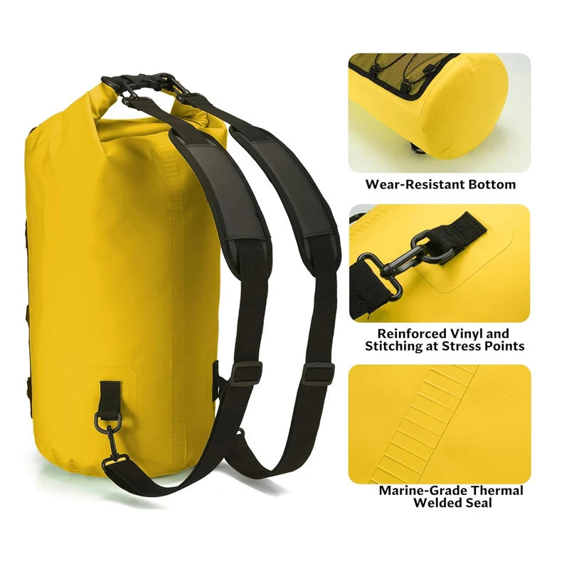 Waterproof PVC Dry Bag Backpack – 10L/20L