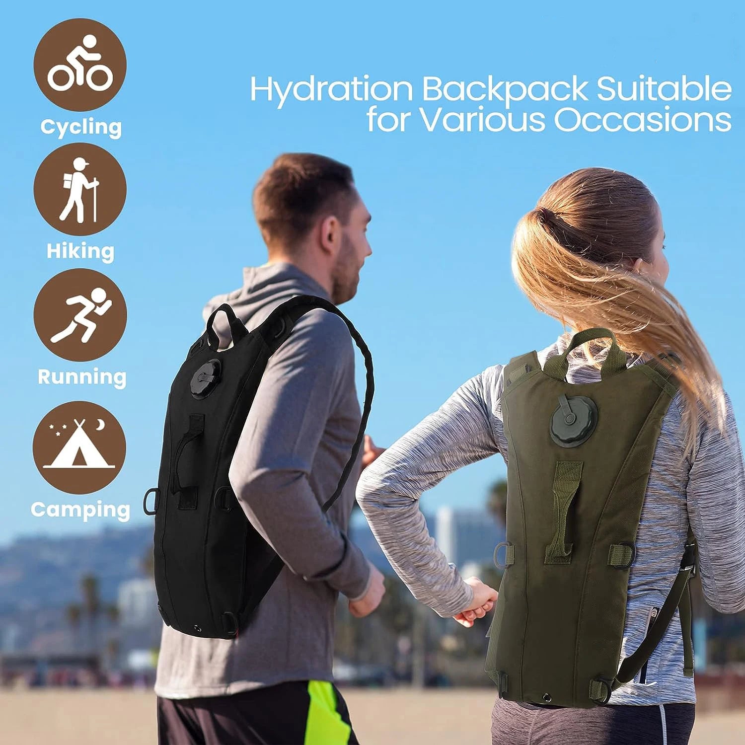 Sport Hydration Pack with 3L Water Bladder