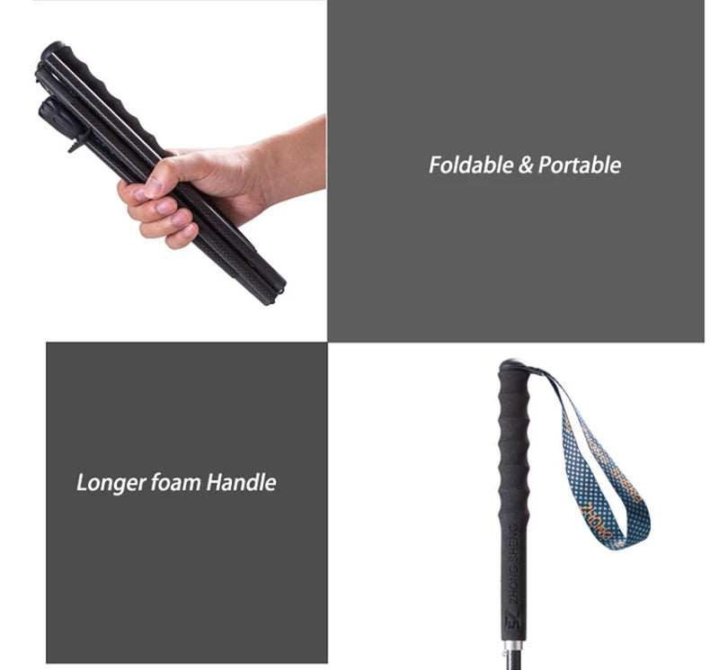 110g Ultralight Folding Carbon Trekking Poles