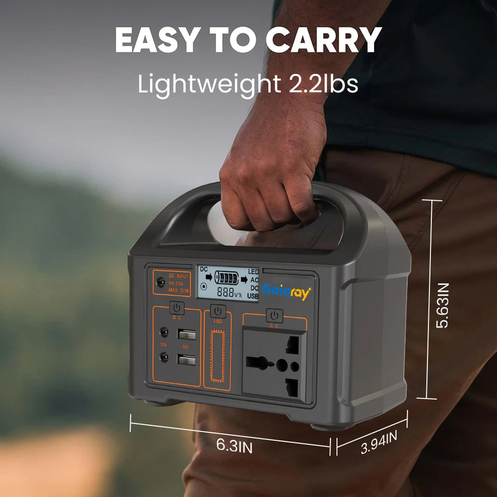 100W Portable Solar Power Station – 24,000mAh