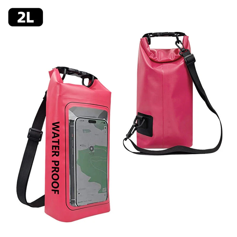 2L/5L Waterproof Dry Bag with Touchscreen Window