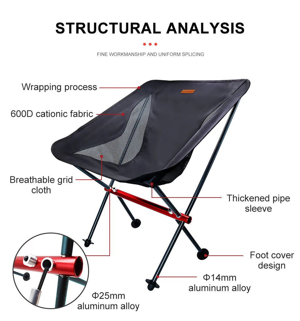 PACOONE Ultralight Folding Camping Chair