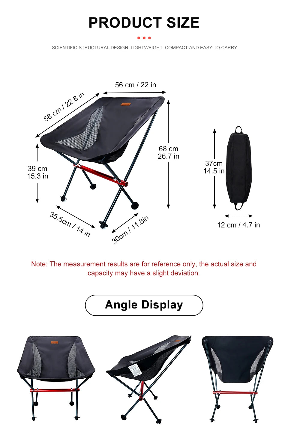 PACOONE Ultralight Folding Camping Chair