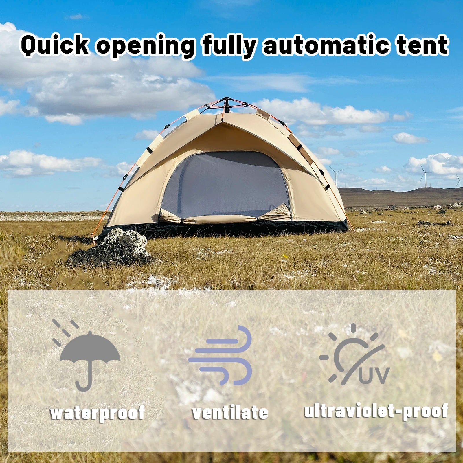 4-Person Automatic Pop-Up Outdoor Tent