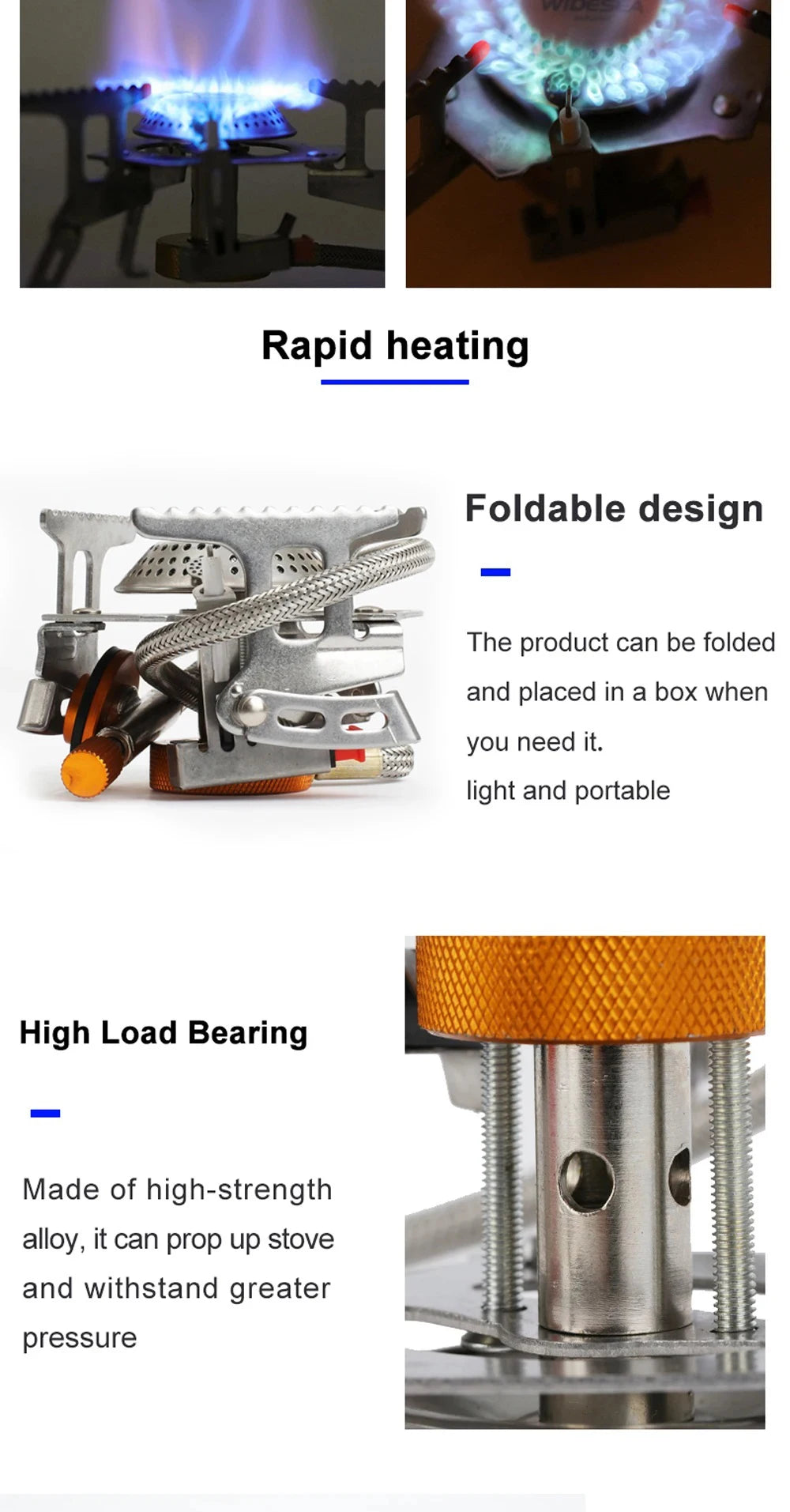 3500W Portable Folding Camping Gas Stove