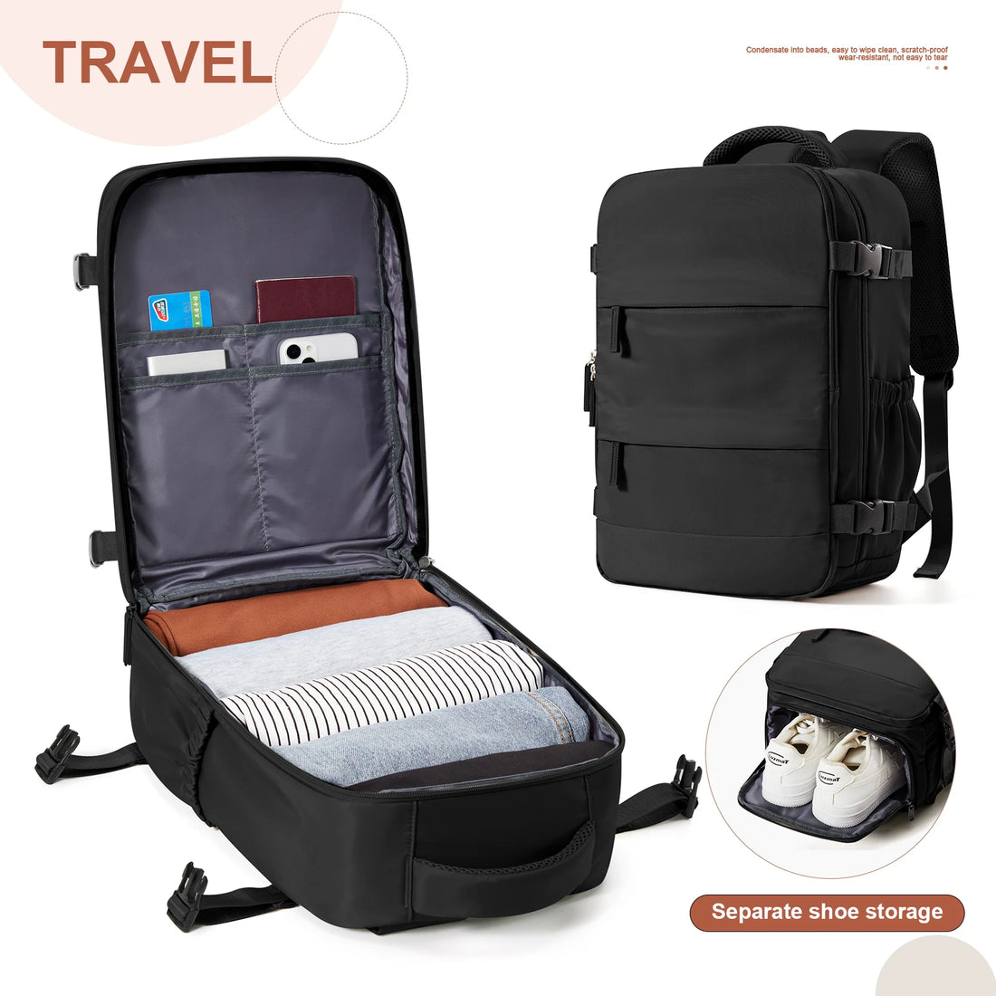 Ryanair Cabin Backpack – 40x20x25 Travel Bag