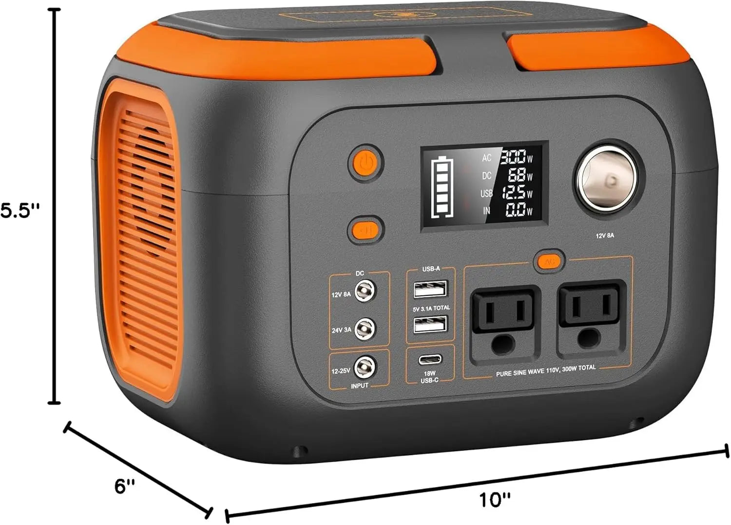 200W/300W/600W Portable Power Station with AC Outlets