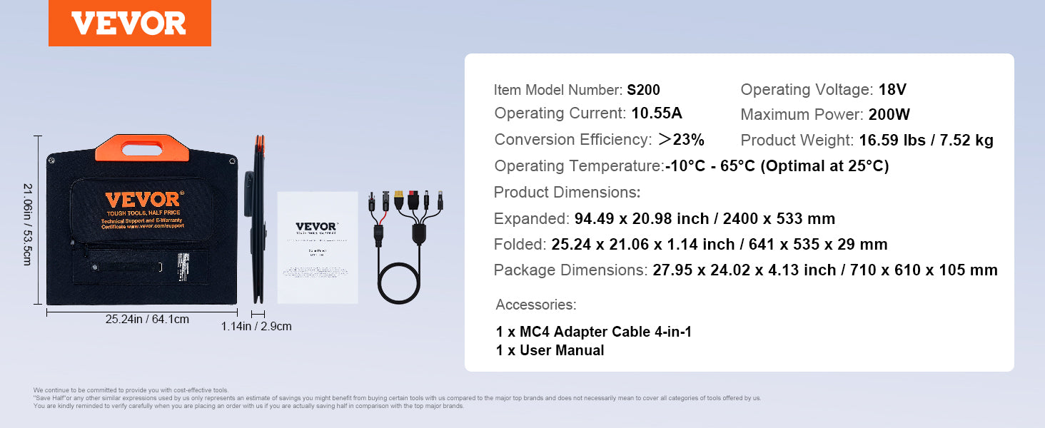 SucceBuy Foldable Monocrystalline Solar Panel Charger