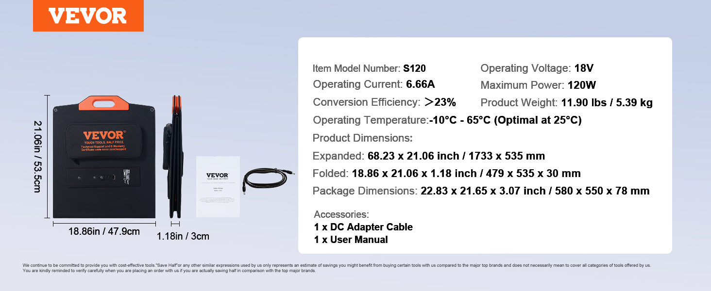 SucceBuy Foldable Monocrystalline Solar Panel Charger